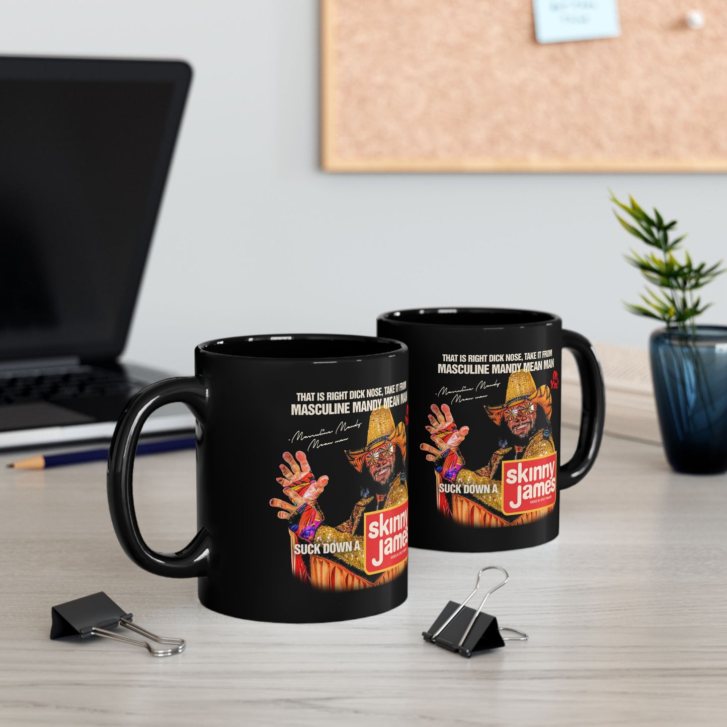 Suck Down A Skinny James | Black Mug (11oz, 15oz)