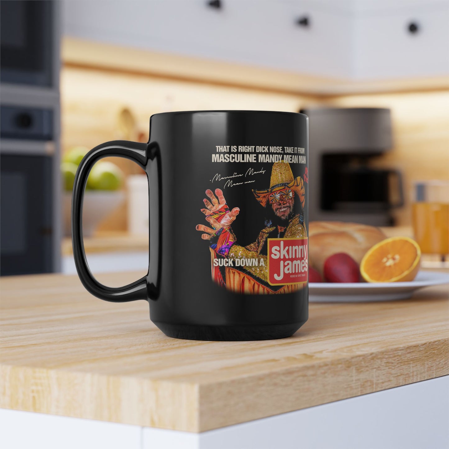 Suck Down A Skinny James | Black Mug (11oz, 15oz)