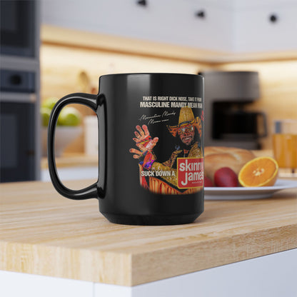 Suck Down A Skinny James | Black Mug (11oz, 15oz)